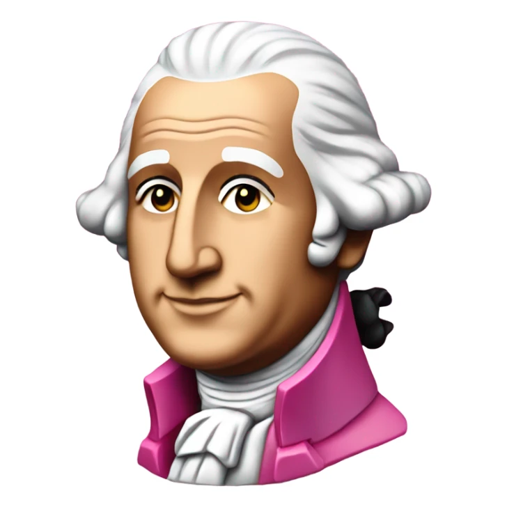 Pink ombre statue of George Washington with glitter  sticker