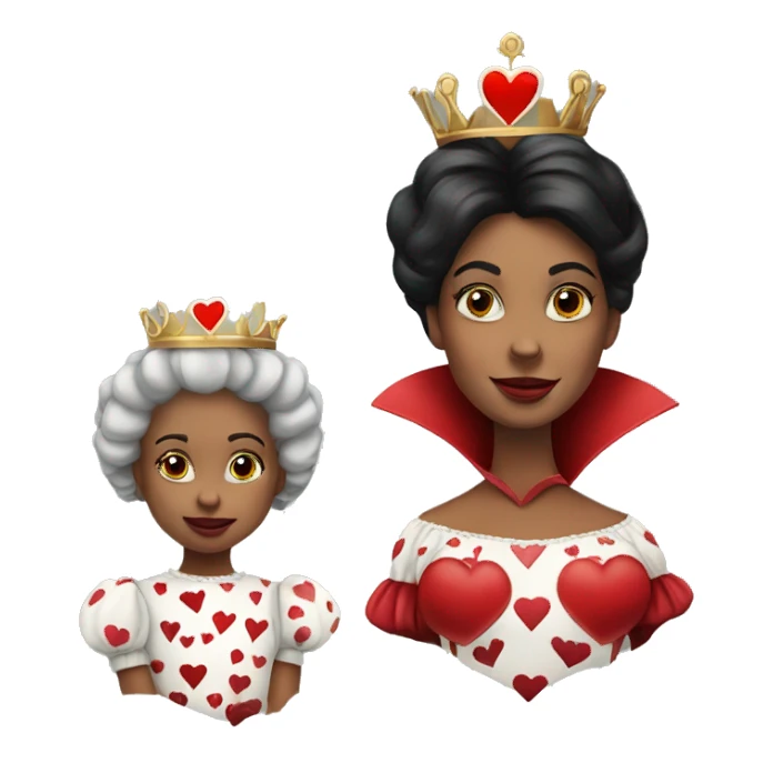 the queen of hearts with hearts daughter  sticker