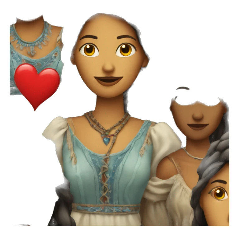 Heart whit a gipsy women sticker