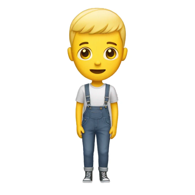 Yellow man with bowlcut and braces sticker