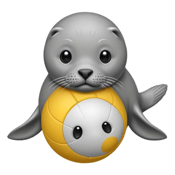 seal with a ball on its nose sticker