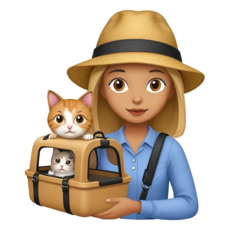 Walker witj cat in carrier, Pet Walkers. sticker