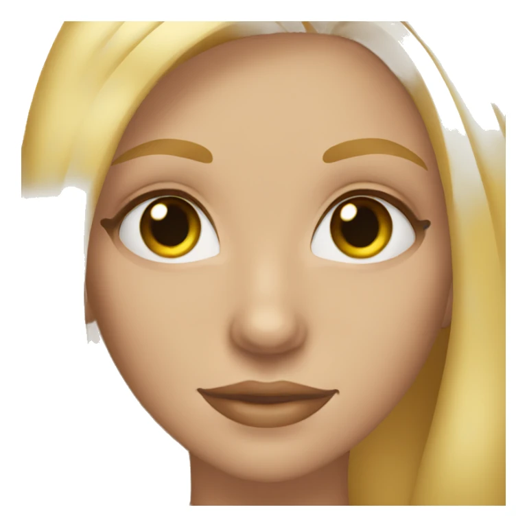 blonde girl with a nose ring and hazel eyes sticker
