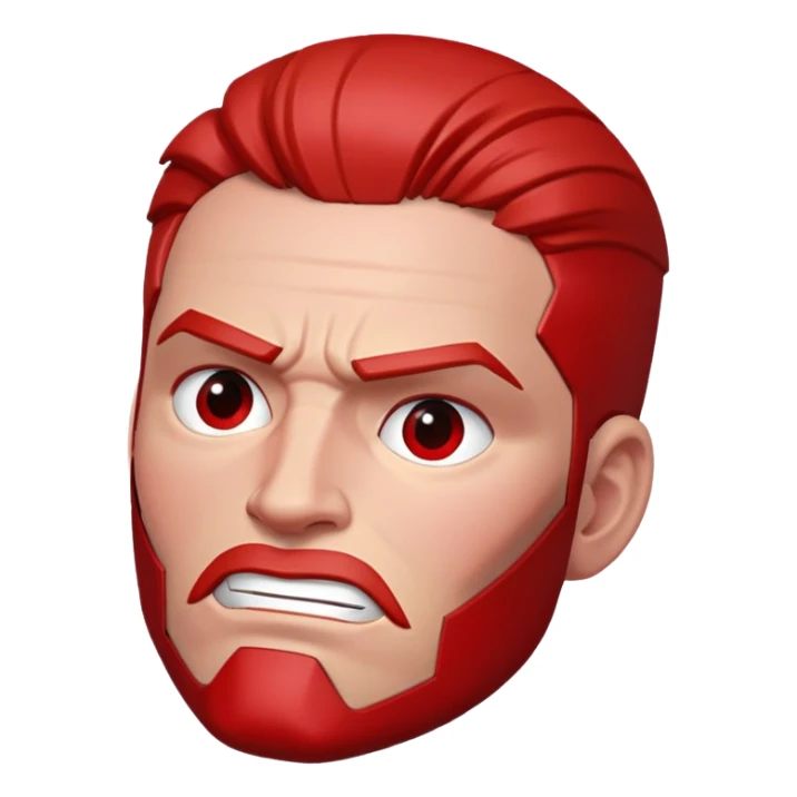 vision portrait marvel red face from captain america: civil war sticker