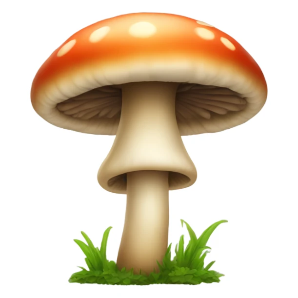 Mushroom wit arms and legs and a face sticker