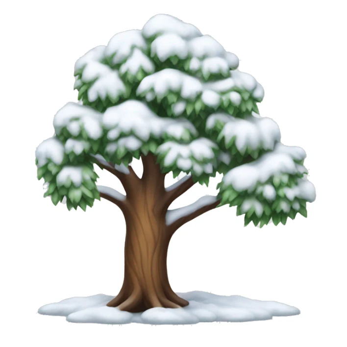 Tree with snow sticker