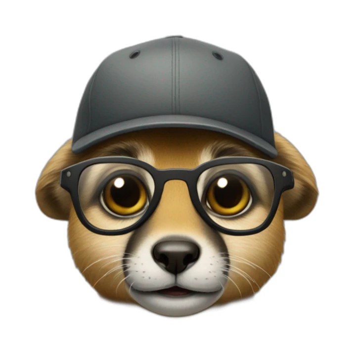 Suricate avec casquette et lunette sticker