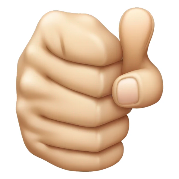 Thumb up but top part cruled in a bit sticker