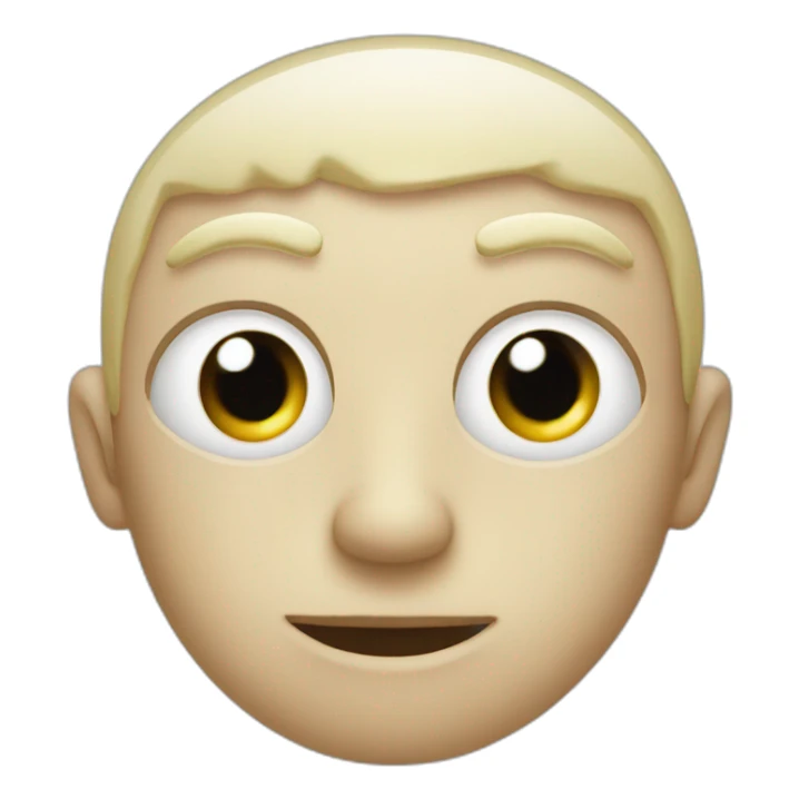 white pointy with two holes for the eyes sticker