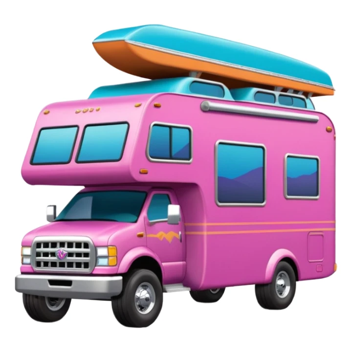 Aerodynamic Streamlined hillbilly Barbie styled motor home rv off-roading rock-climbing 4x4 desert Winnebago party monster truck  sticker