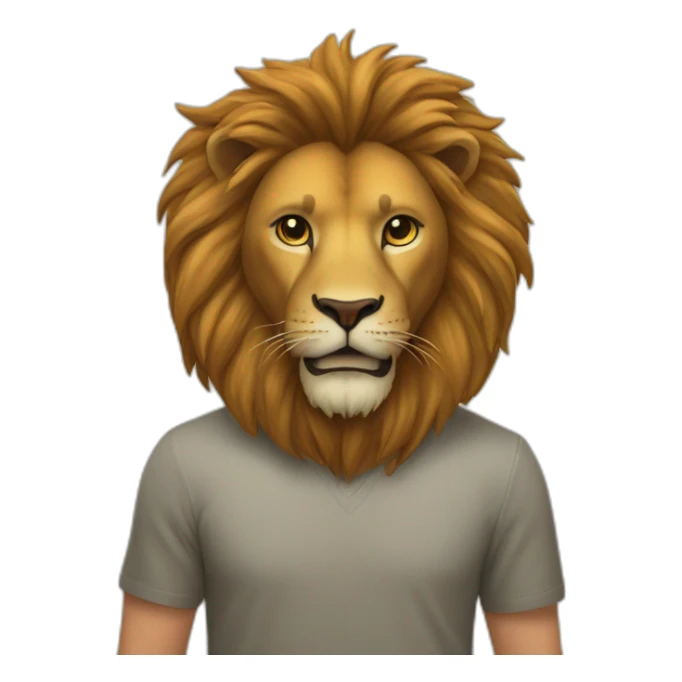 Lion sur le dos d'un humain sticker