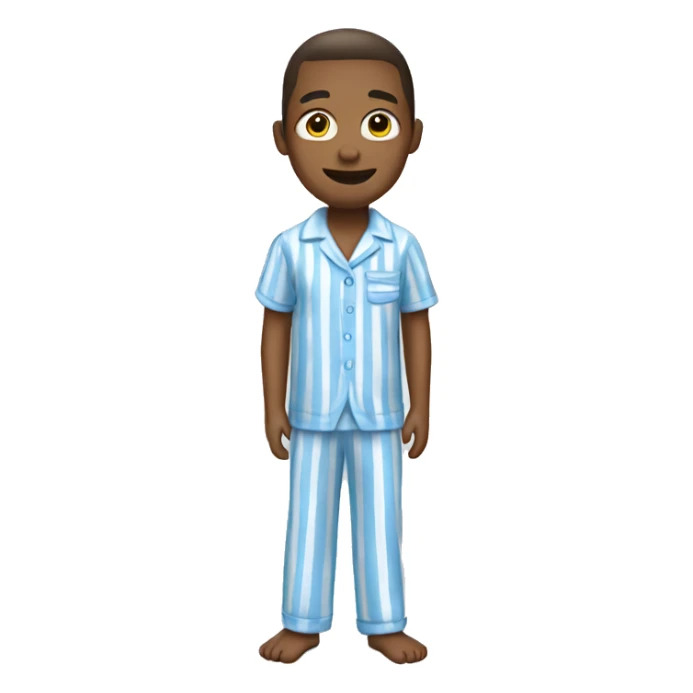 blue pajamas with white stripes sticker