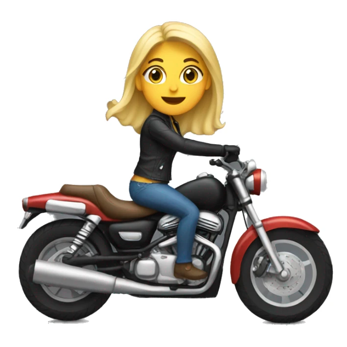 Blonde woman riding motorcycle sticker