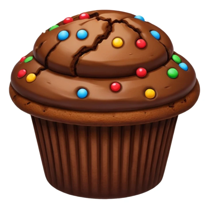 Emoji de Muffin negro de chocolate sticker