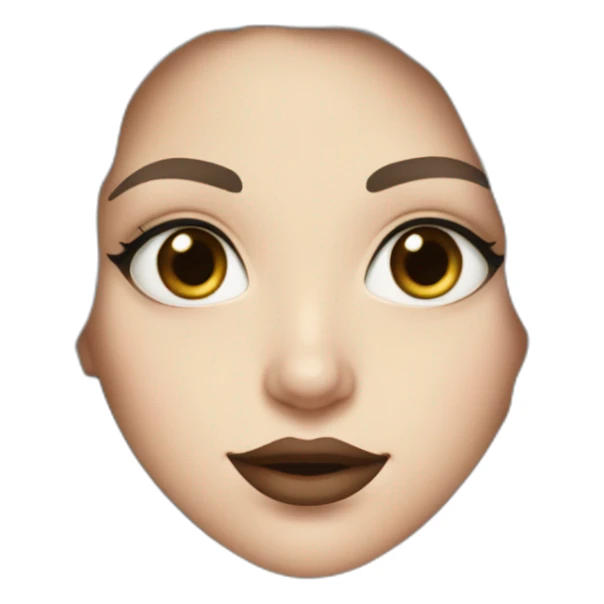 white girl with wavy long black hair and juicy lips sticker