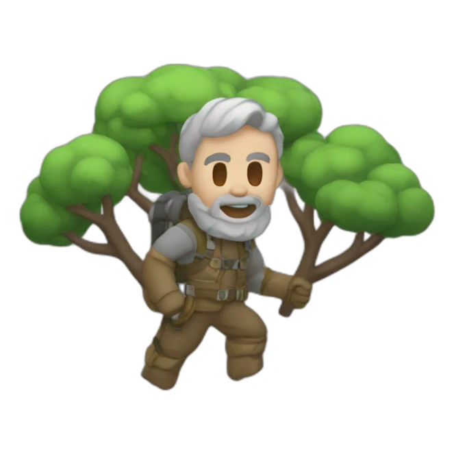 homme grimpe une montagne sticker