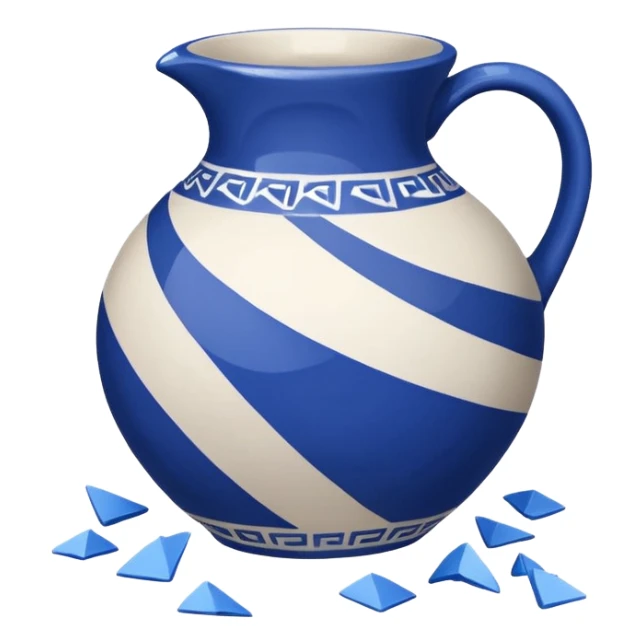 broken vase because of the ball sticker