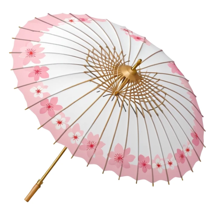 A beautiful pastel pink and white Sakura parasol  sticker
