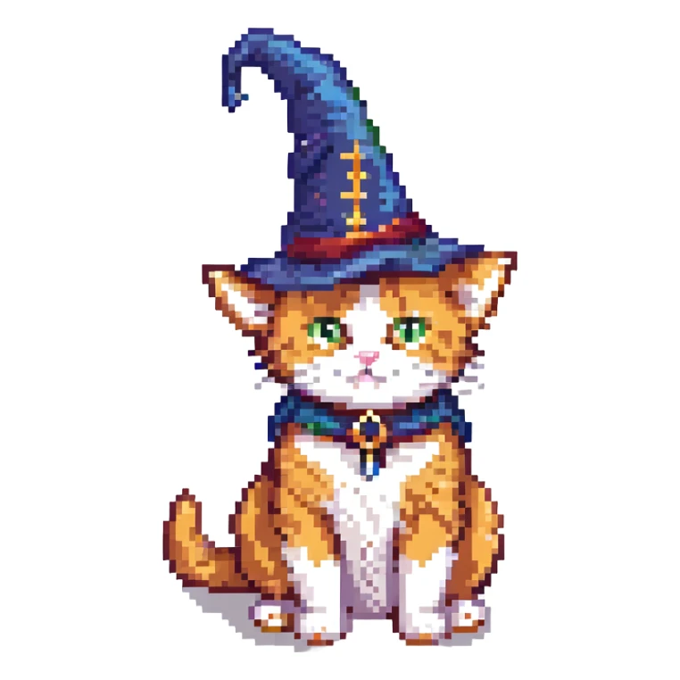 cat wizard sticker