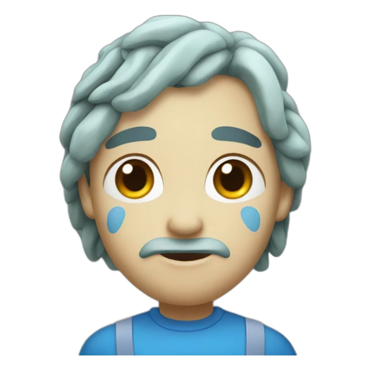 blue locust face sticker