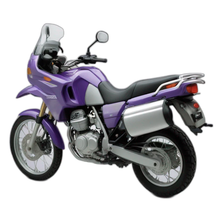 Honda transalp 600 of 1992, colour purple and grey, side view sticker