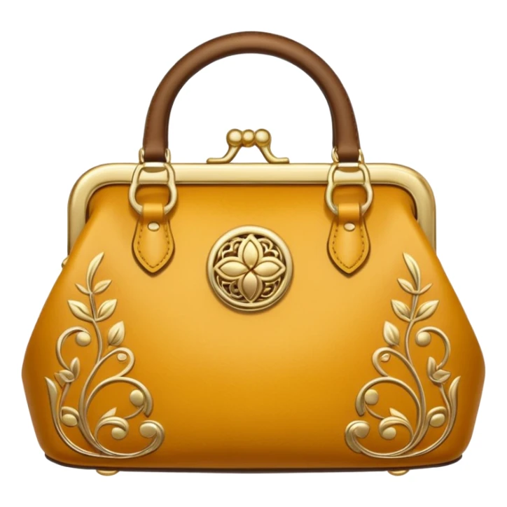 golden luxury purse sticker