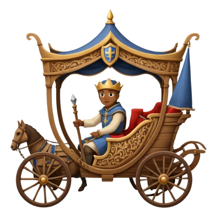 in medieval period  a man in a Carriage sticker