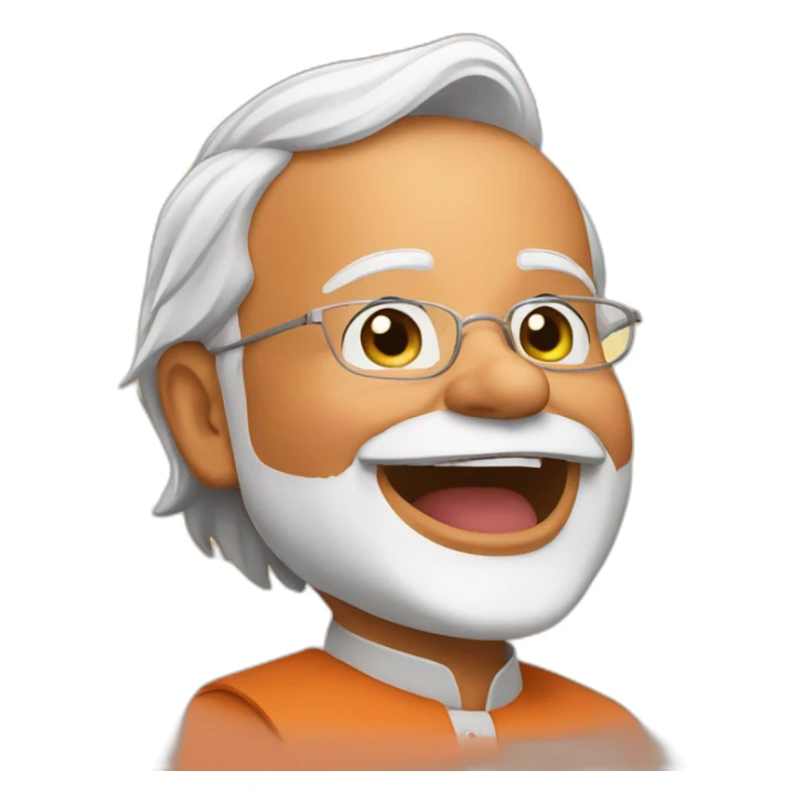 Emoji of Narendra Modi in happy mood sticker
