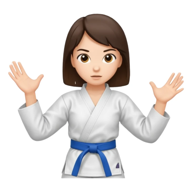 Brunette girl who practice karate sticker