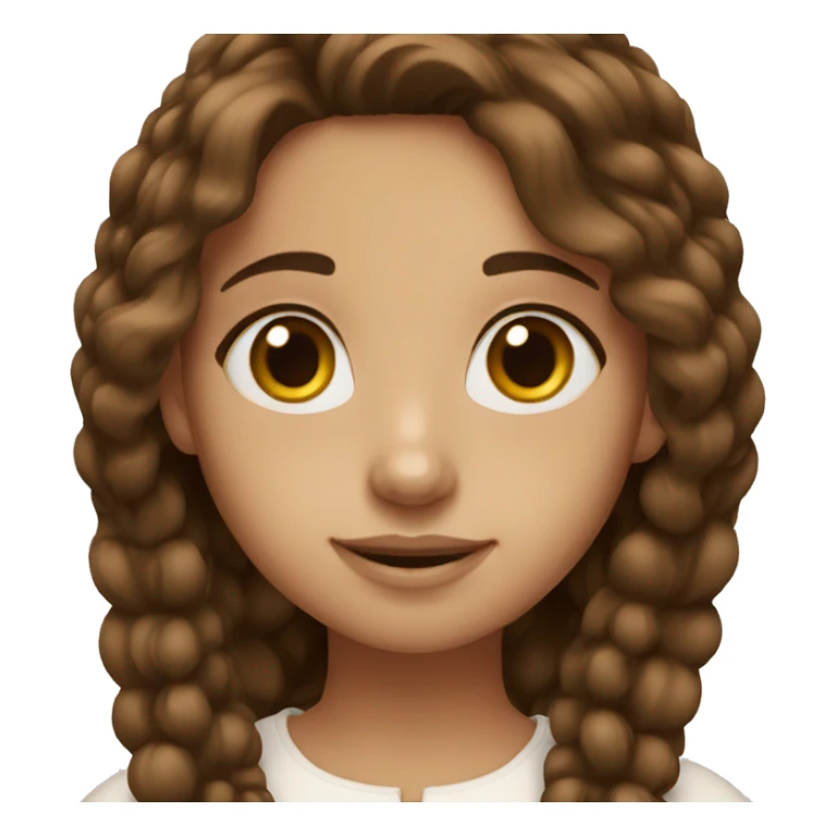 Jewish girl brown hair sticker