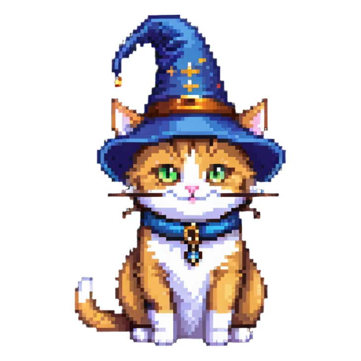 wizard cat sticker
