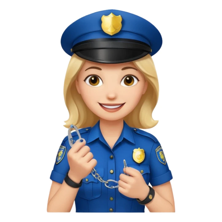 kelepçe tutan kadın polis sticker