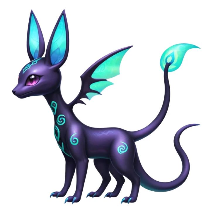 Shiny Ethereal Celestial Salandit-Umbreon-Espeon-Hybrid (Full body) sticker