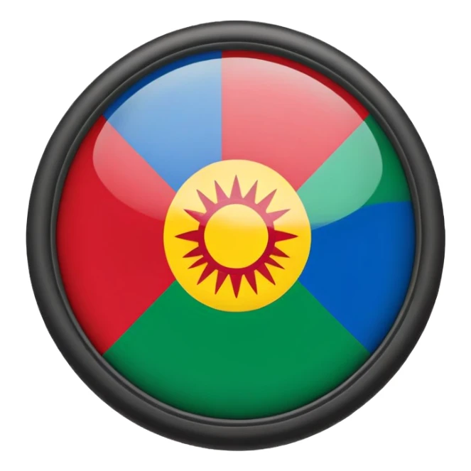 Un emoji de la bandera gitana sticker