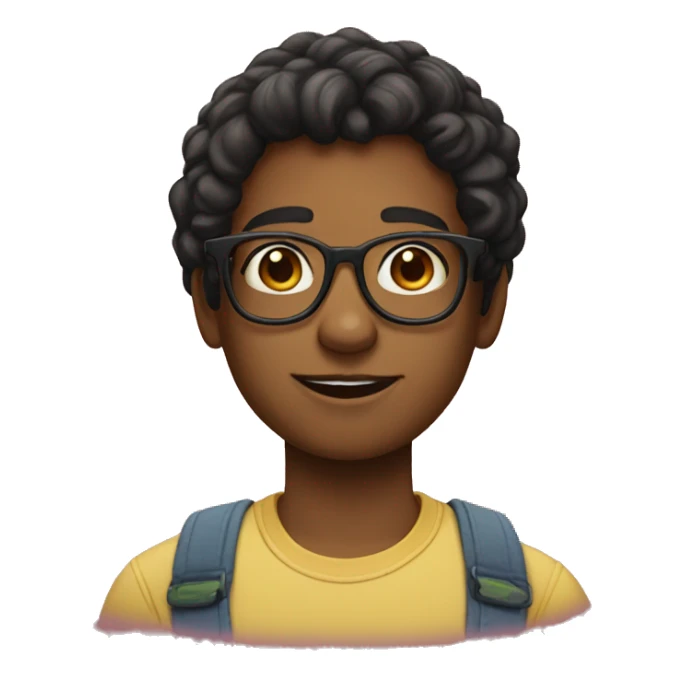 turn the nerd boy with glasses into a girl version sticker