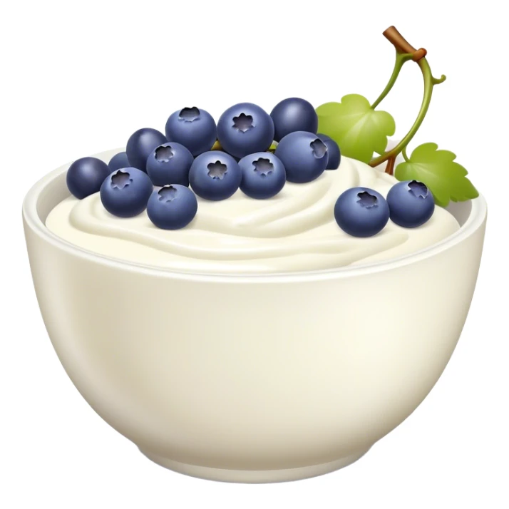 yoghurt bowl with grapes and blueberries sticker