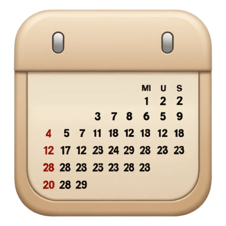 aesthetic cute calendar icon beige tons sticker