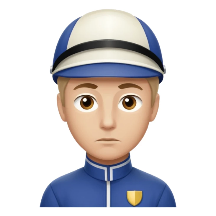 horse jockey men face sticker