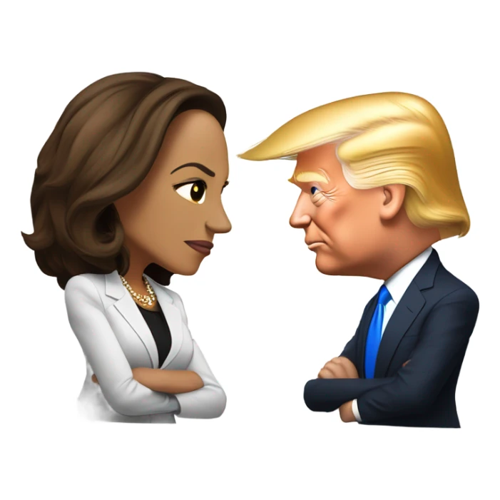 Donald Trump vs Kamala Harris winner sticker