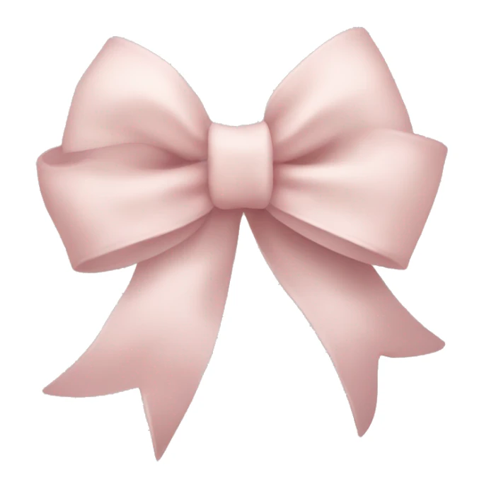 Muted light pink bow with long tails for christmas sticker
