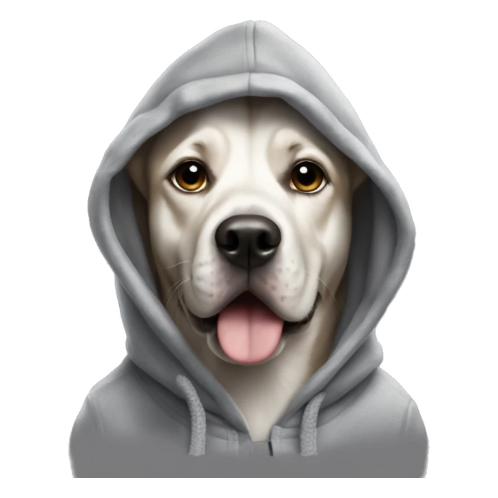 A dog wearing a hoodie ￼ sticker