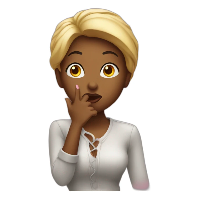 woman blowing kiss sticker