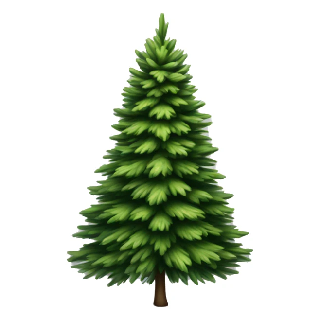 Realistic single isolated fir christmas tree. sticker