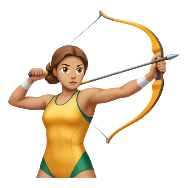 Woman javelin thrower sticker