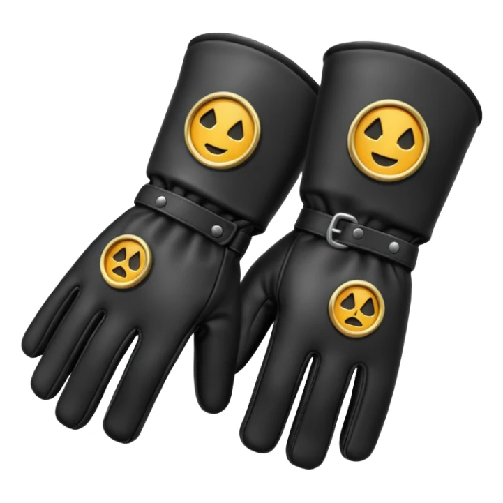 protection gloves black and metal  sticker
