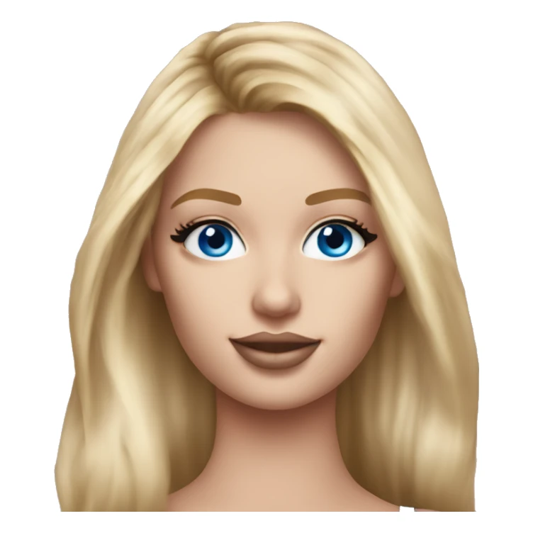Realistic victoria secret model blonde blue eyes  sticker