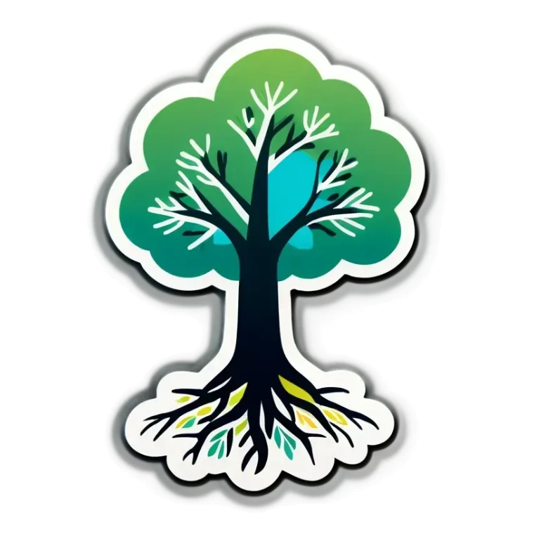  tree symbolising stability and growth, where: 
▪ Roots = Emotional Regulation
▪ Branches=Adaptability
▪ Colours = Empathy or Creativity

all values are from 1 to 10
use
Roots = 5
Branches = 7
Colours = 8 sticker