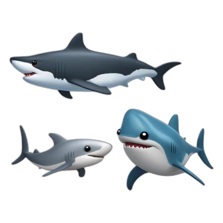 Une fusion entre un pingouin et un requin sticker