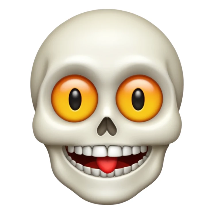 Cette emoji 💀fusionne avec celui la 🤯 sticker