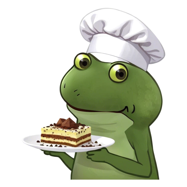 Slice of tiramisu with chocolate flakes  sticker